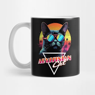 Retro Wave Abyssinian Cat Miami Shirt Mug